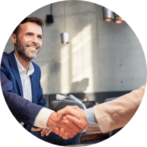 Business person shaking hands